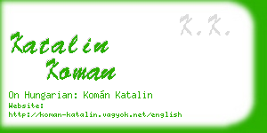 katalin koman business card