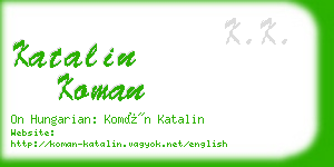 katalin koman business card